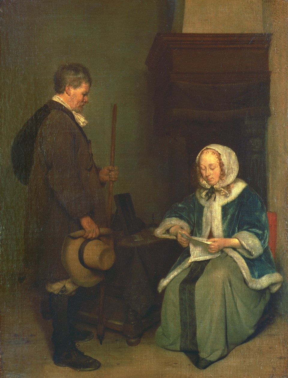 A Mensagem, c.1658-1660 de Gerard ter Borch