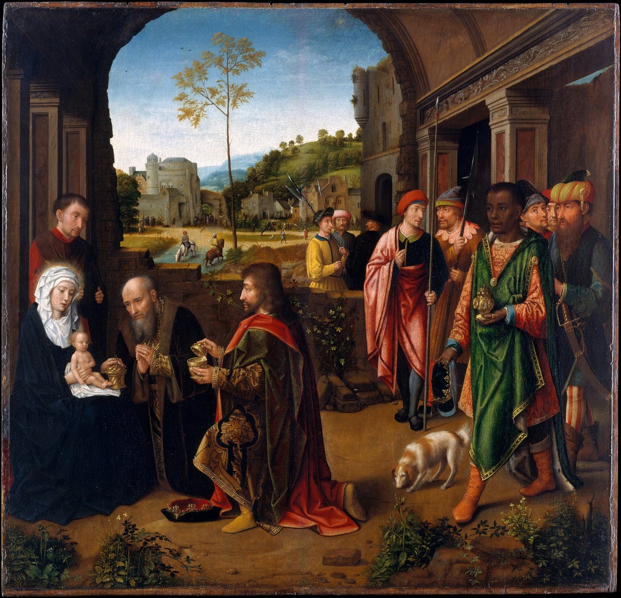 A Adoração dos Magos, c.1520 (óleo sobre madeira) de Gerard (studio of) David