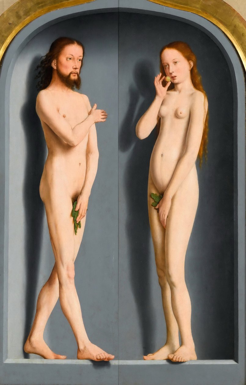 Tríptico da família Adam e Eve Sedano, painéis exteriores de Gerard David