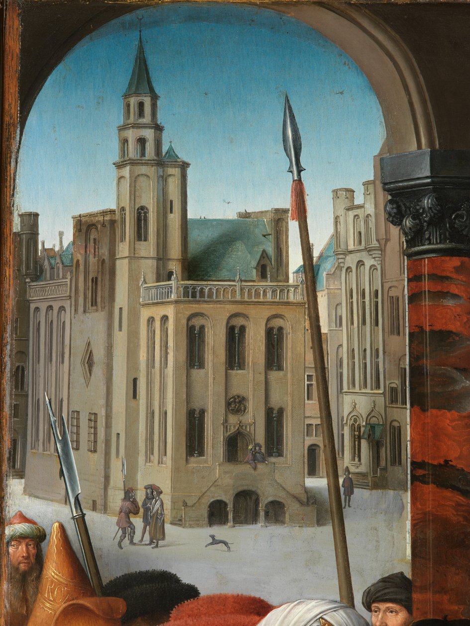 Detalhe do Julgamento de Cambyses de Gerard David