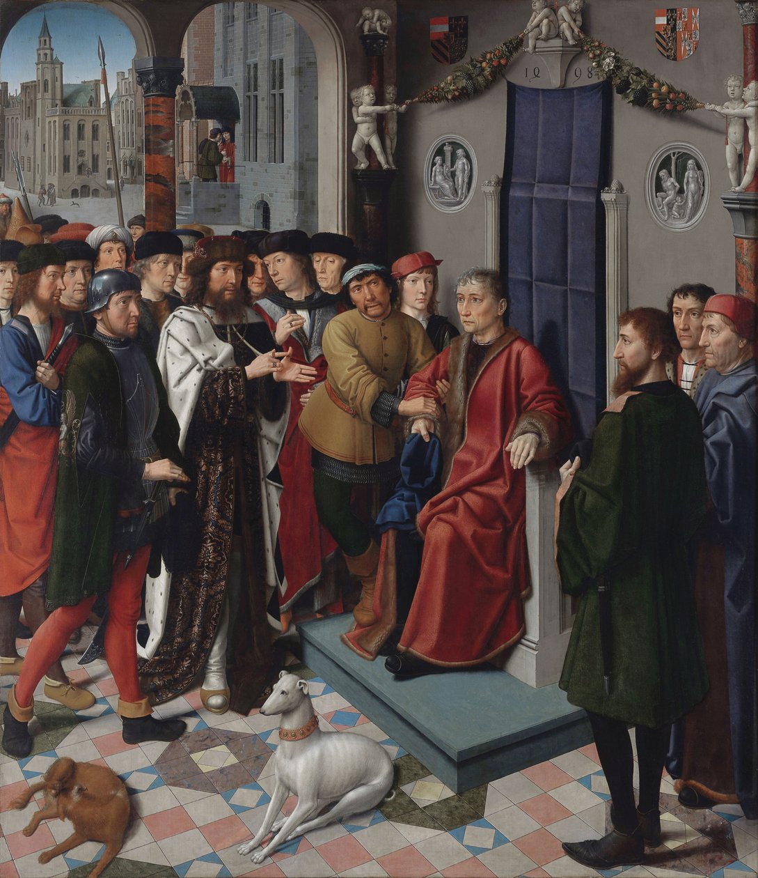 Neerlandês: O Julgamento de Cambises: a prisão de Sisamnes O Julgamento de Cambises: A prisão de Sisamnes de Gerard David