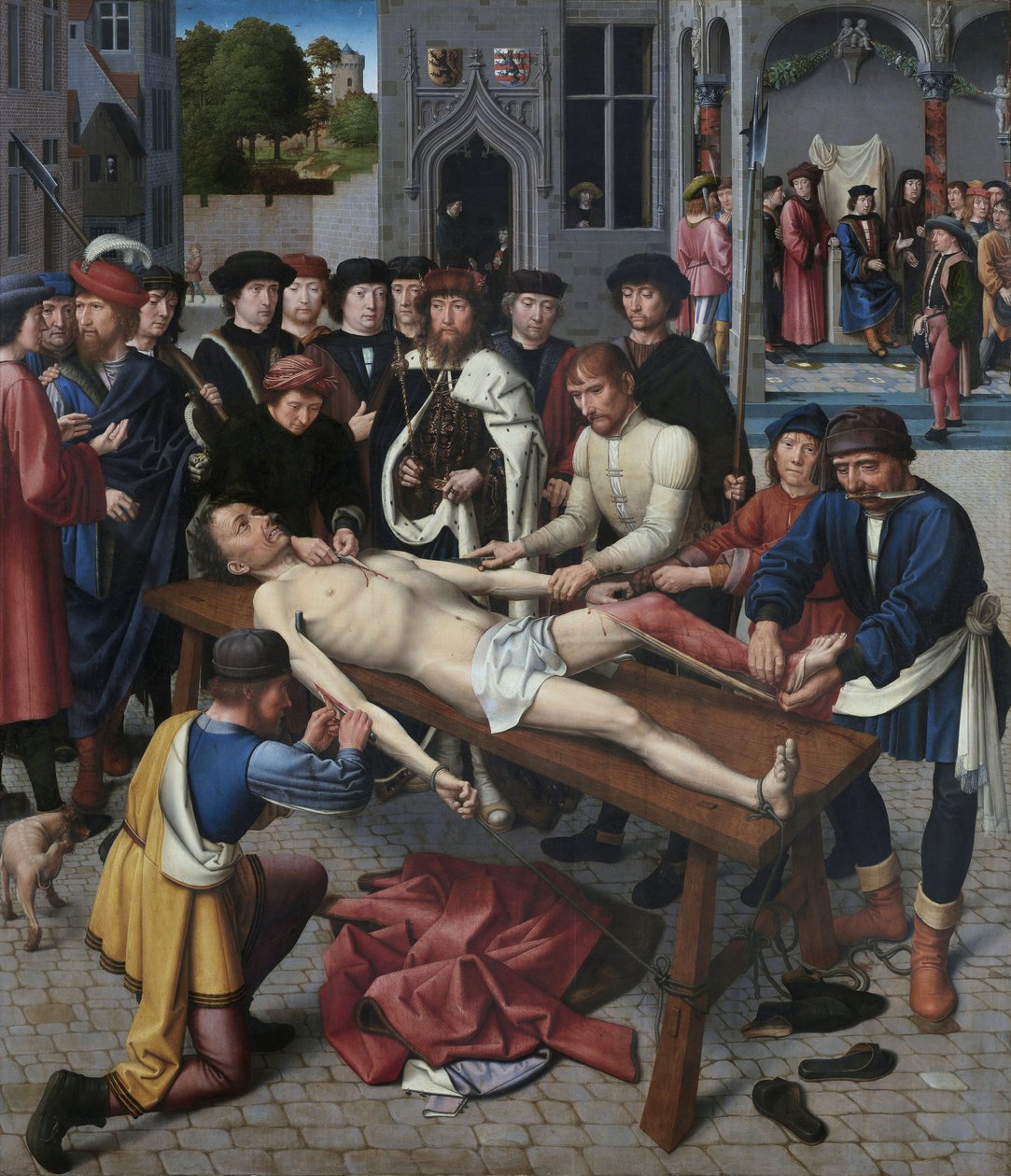 Neerlandês: O julgamento de Cambises: a esfola de Sisamnes Julgamento de Cambises: O esfolamento de Sisamnes de Gerard David