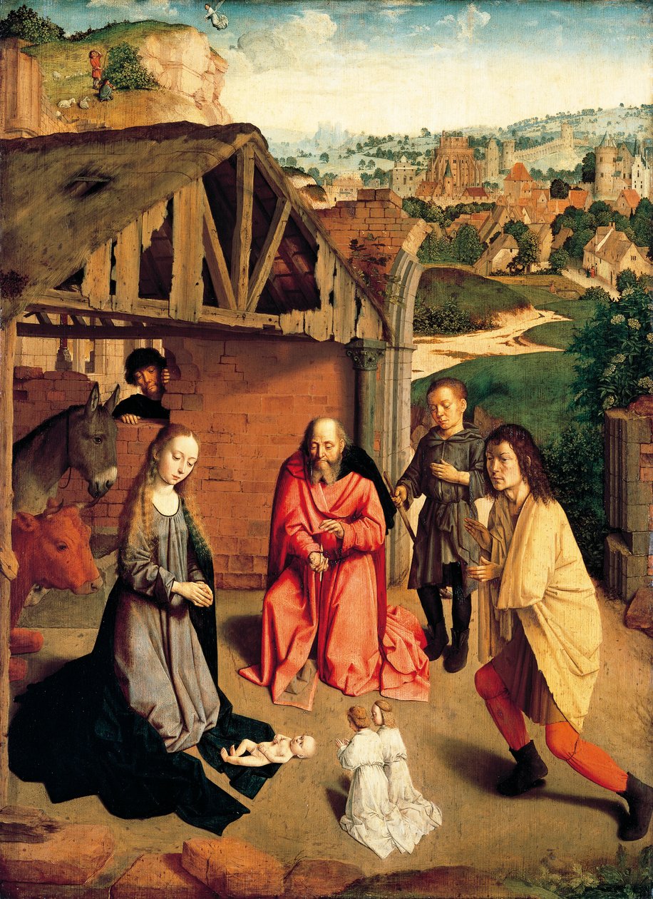 The Nativity, ca 1490, por Gerard David (ca 1460-1523) de Gerard David
