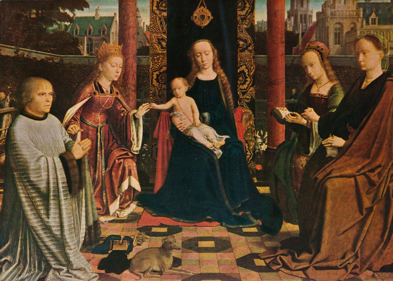 A Virgem e o Menino com Santos e Doador, 1510, 1909 de Gerard David