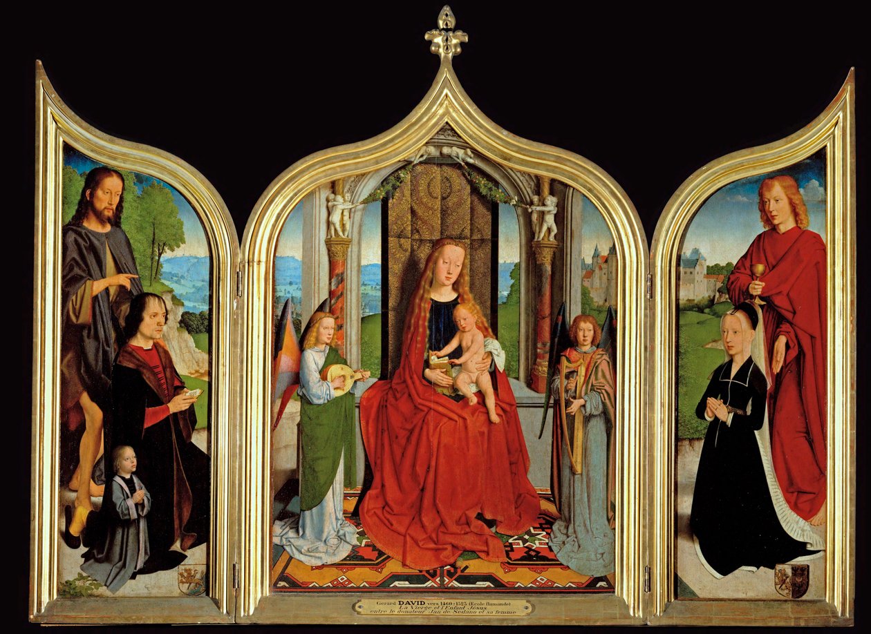 Triptych de la famille Sedano - Tríptico da família Sedano ... de Gerard David