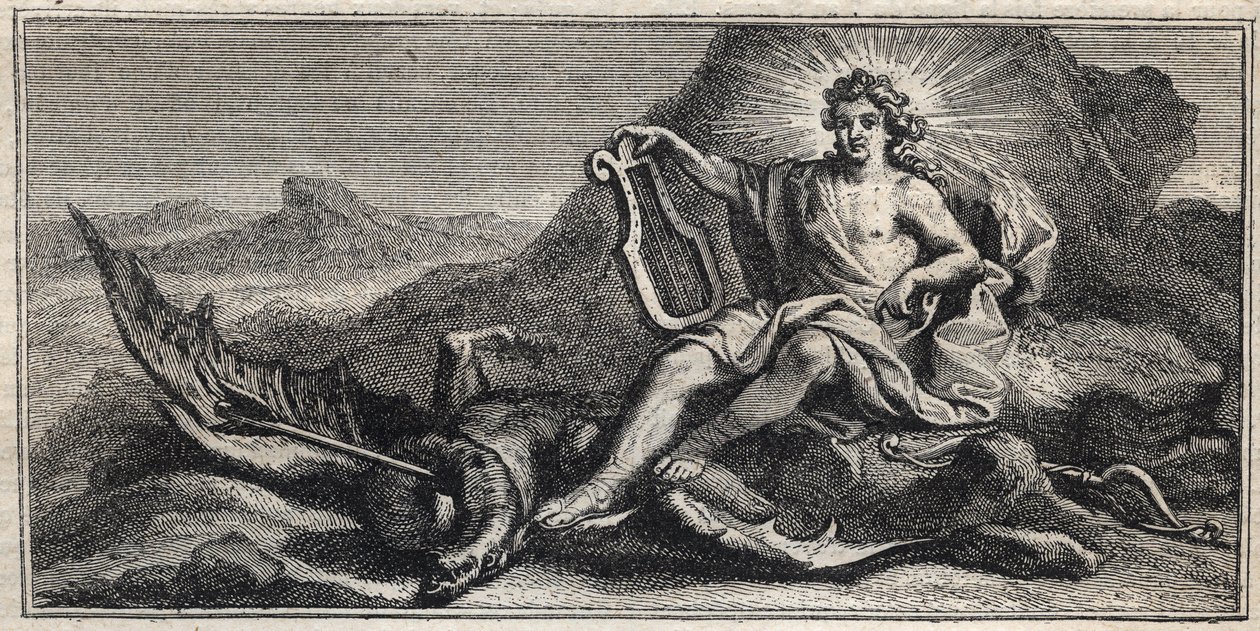 Apollo matando a Hydra - Apollo terrassant l