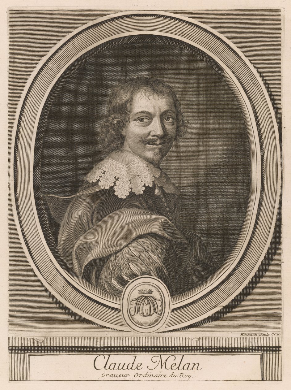 Claude Melan, do livro *Les hommes illustres . . .*, vol. II, de Charles Perrault de Gérard Edelinck