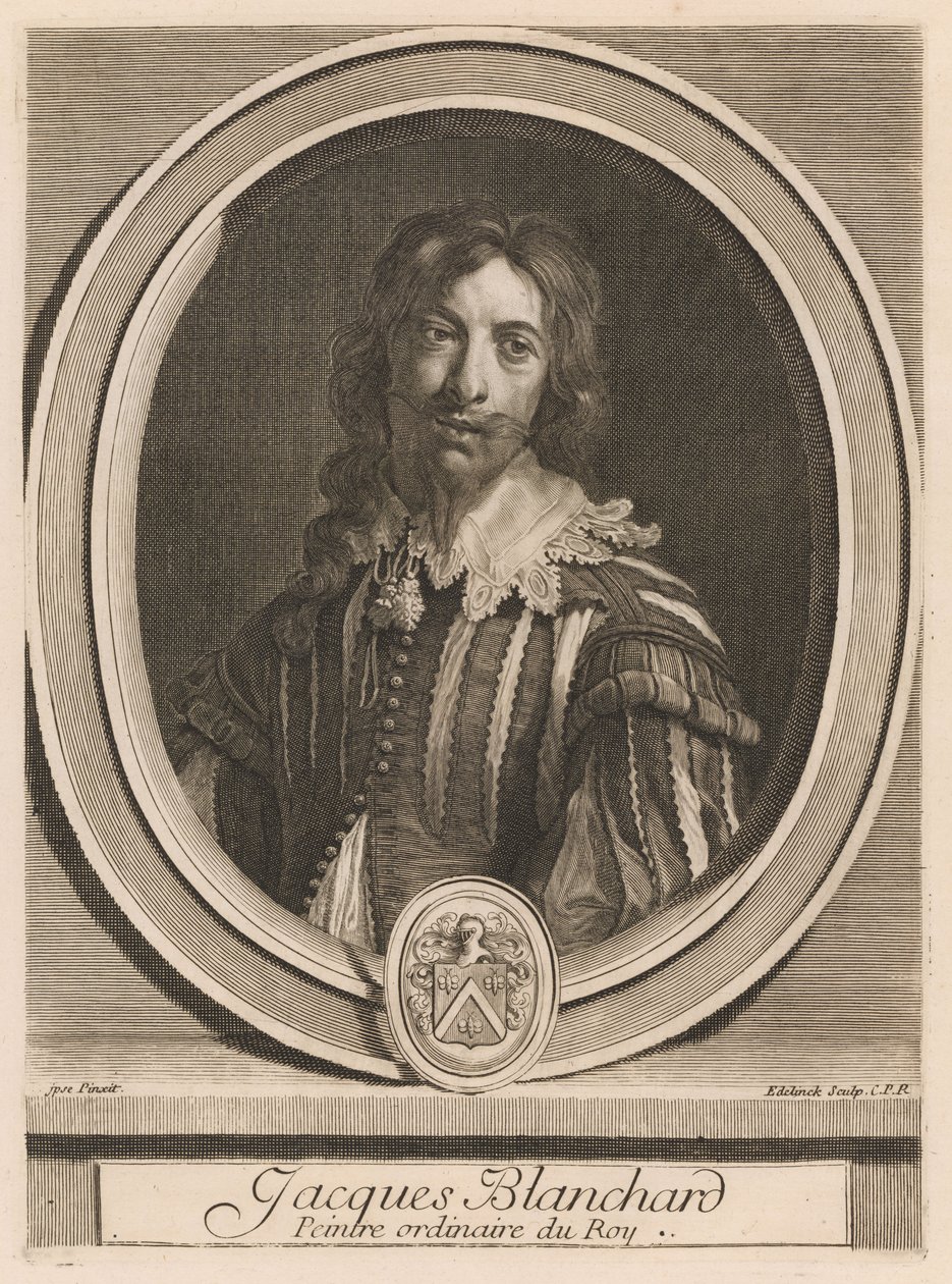 Jacques Blanchard, do livro Les hommes illustres ..., vol. II, de Charles Perrault de Gérard Edelinck