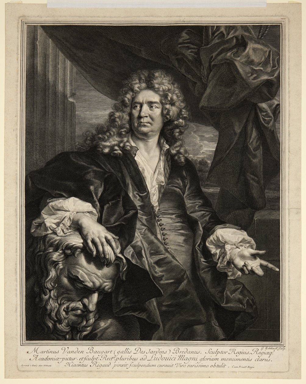 Martin van den Bogaert, chamado Desjardins, escultor neerlandês e director da Real Academia Francesa de Pintura e Escultura de Gérard Edelinck