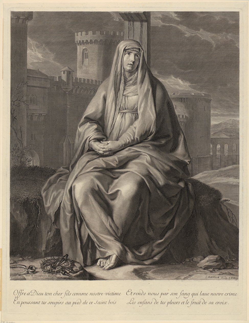 Retrato de Charles-Maurice Le Tellier de Gérard Edelinck