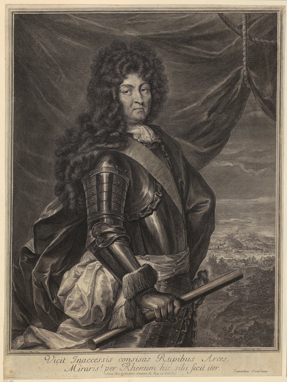 Retrato de Luís XIV. de Gérard Edelinck
