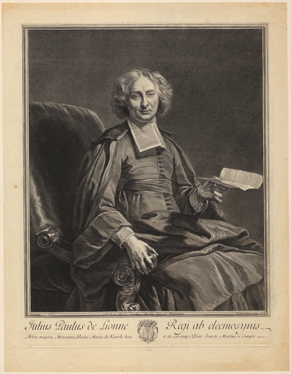 Retrato de Philippe de Champaigne de Gérard Edelinck