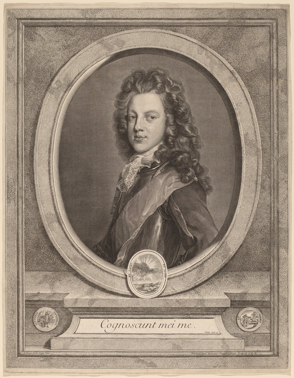 Jaime III, Príncipe de Gales de Gerard Edelinck after François de Troy