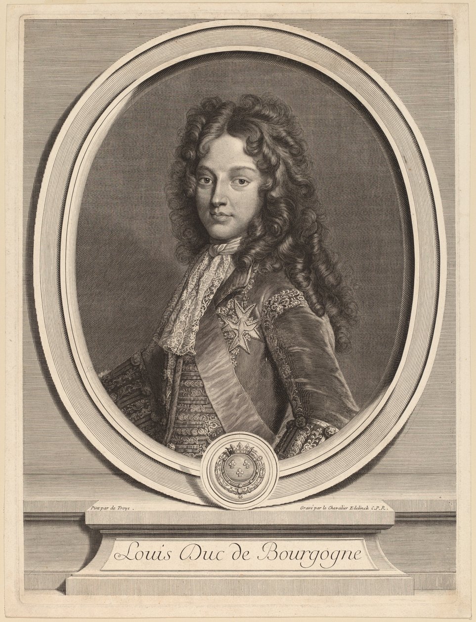 Louis, Duke of Burgundy de Gerard Edelinck after François de Troy