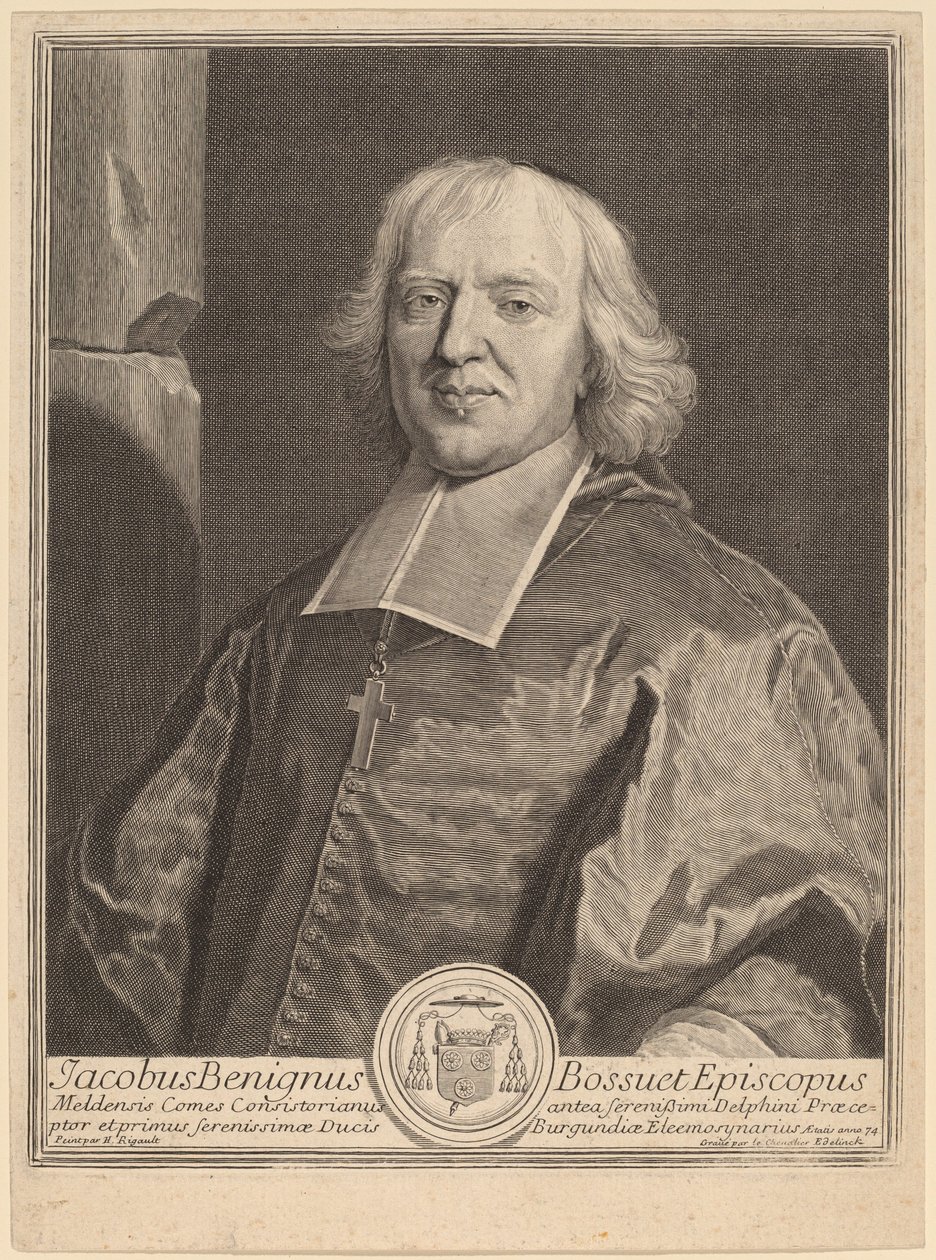 Jacques Benigne Bossuet de Gerard Edelinck after Hyacinthe Rigaud