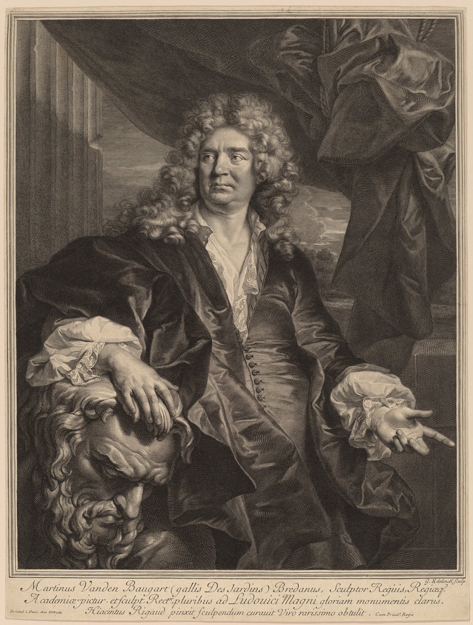 Martin Desjardins de Gerard Edelinck after Hyacinthe Rigaud