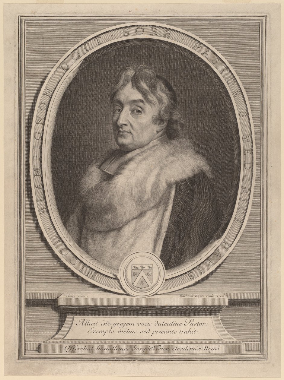 Nicolas de Blampignon de Gerard Edelinck after Joseph Vivien
