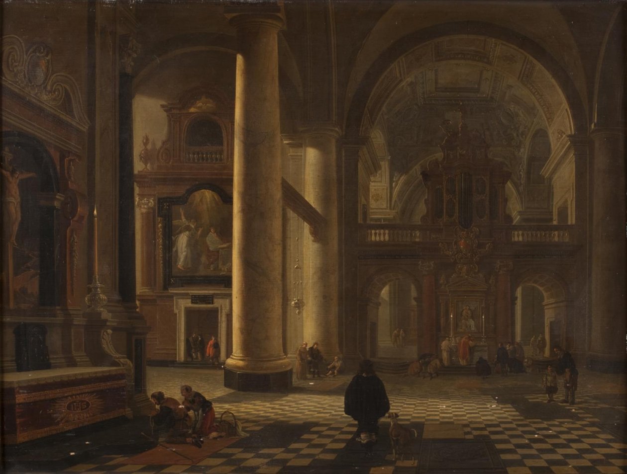 Interior de uma igreja católica de Gerard Houckgeest