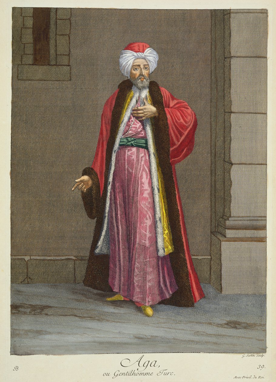 Aga, ou cavalheiro turco de Gerard Jean Baptiste Scotin