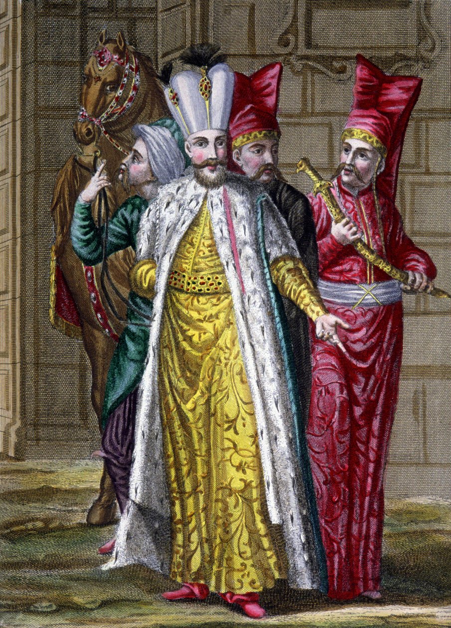 Traje de cerimónia do sultão de Gerard Jean Baptiste Scotin