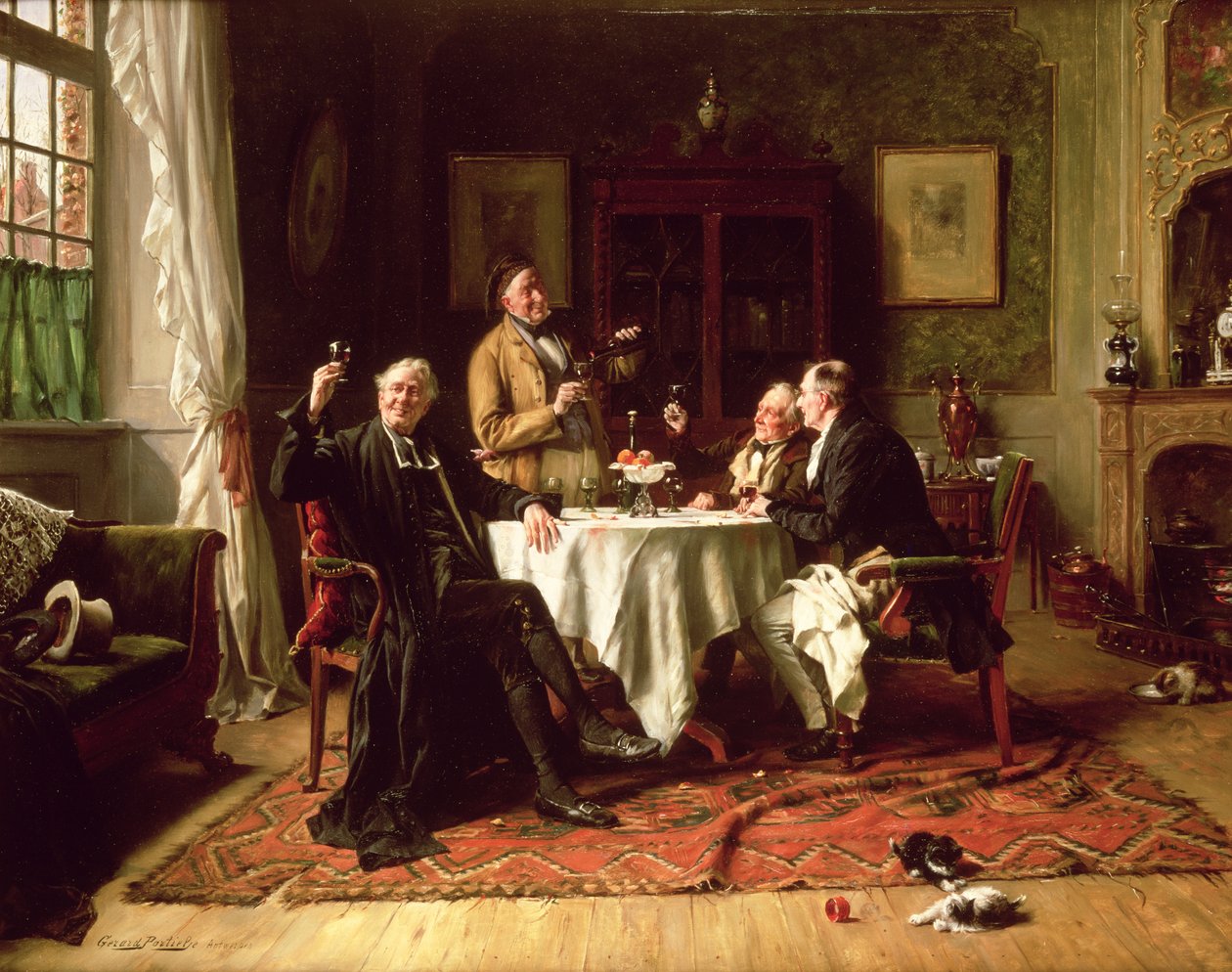 A Fine Vintage (óleo sobre tela) de Gerard Portielje