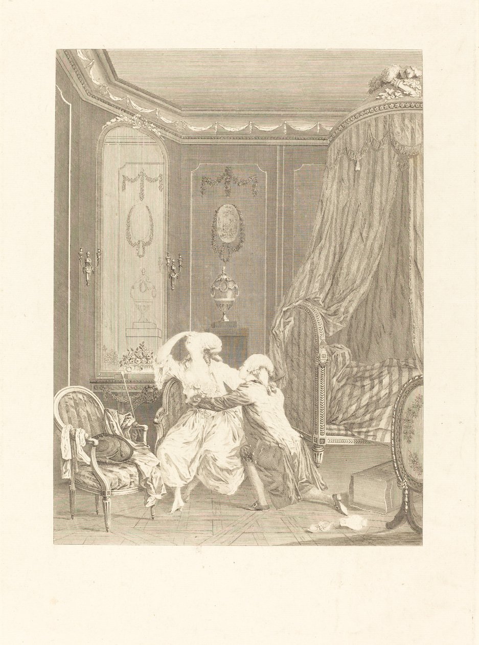 Le repentir tardif de Gerard Rene Le Vilain after Nicolas Lavreince
