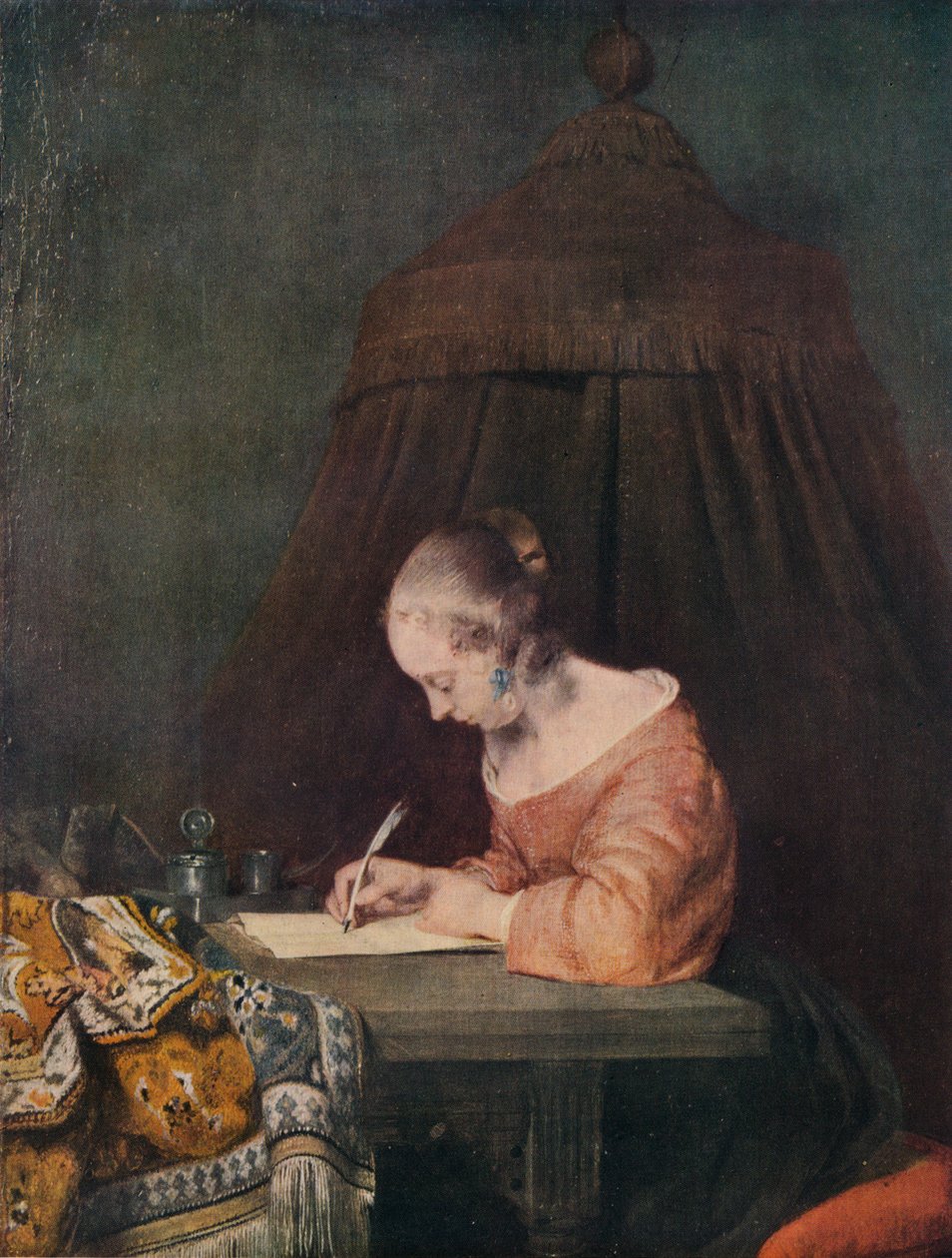 Mulher escrevendo uma carta, c1655, 1938 de Gerard Terborch II