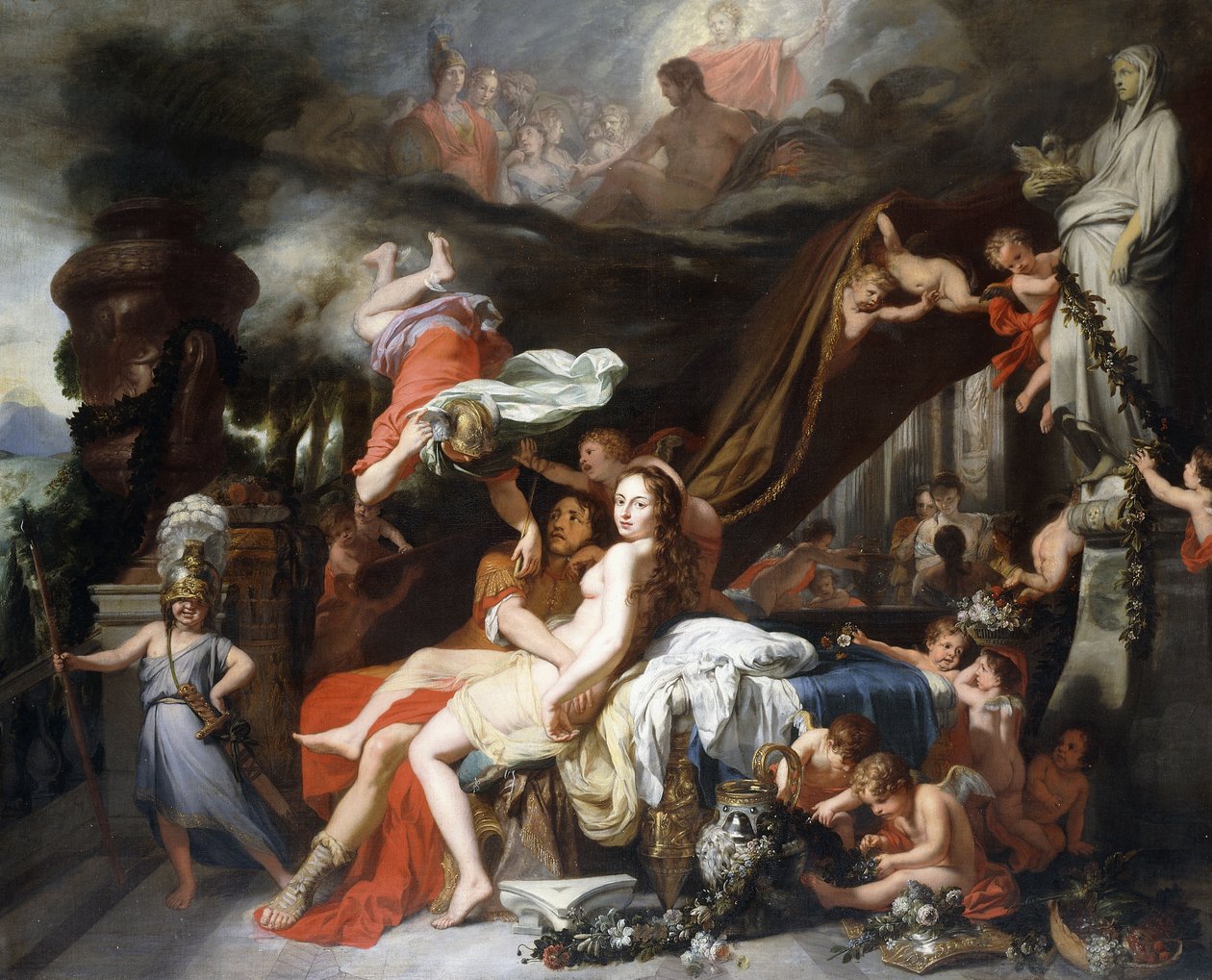 Mercúrio ordenando a Calipso para libertar Ulisses de Gerard de Lairesse