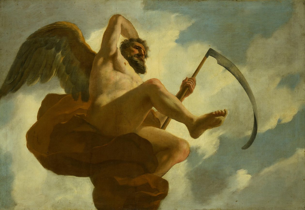 Saturno: Representação alegórica do cuidado prestado aos leprosos e aos simples de Gerard de Lairesse