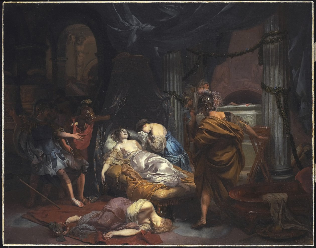 A morte de Cleópatra, 1686 de Gerard de Lairesse