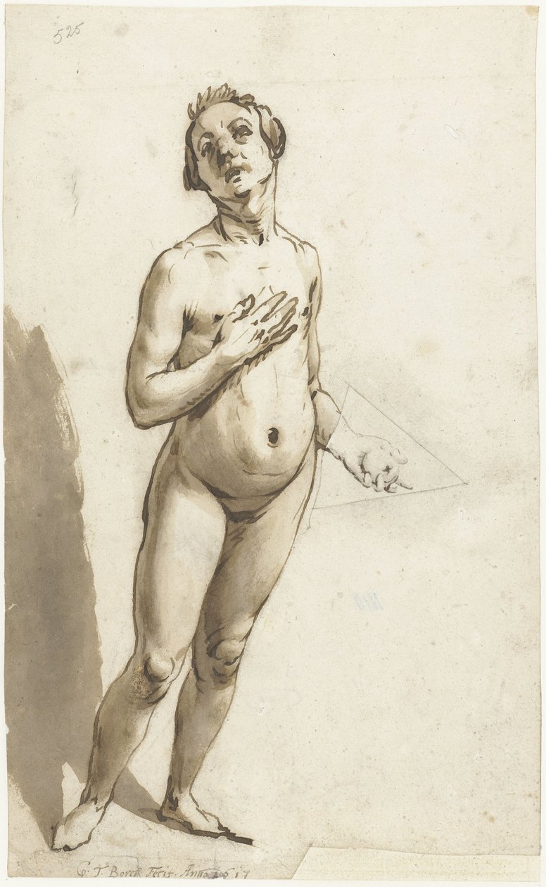 Adão em pé de Gerard ter Borch
