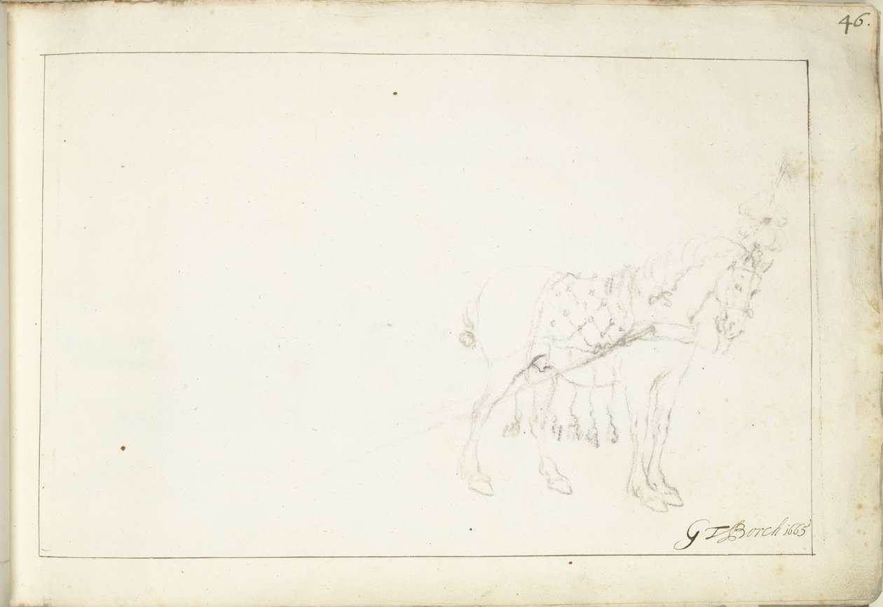 Cavalo, à direita de Gerard ter Borch (II) (signed by artist)