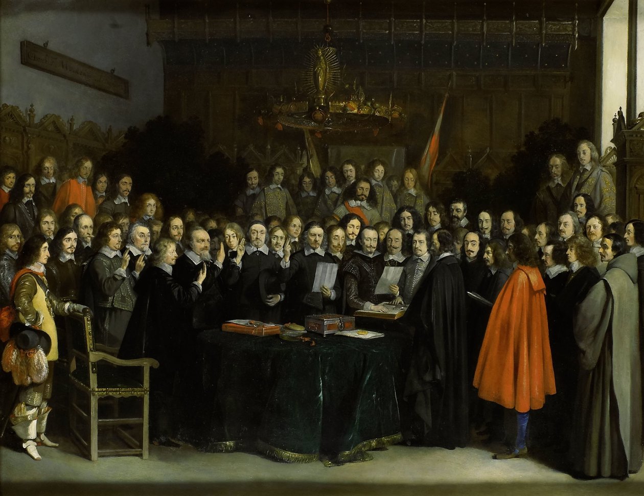 A Ratificação do Tratado de Munster O juramento da Paz de Münster em 1648 de Gerard ter Borch (II)