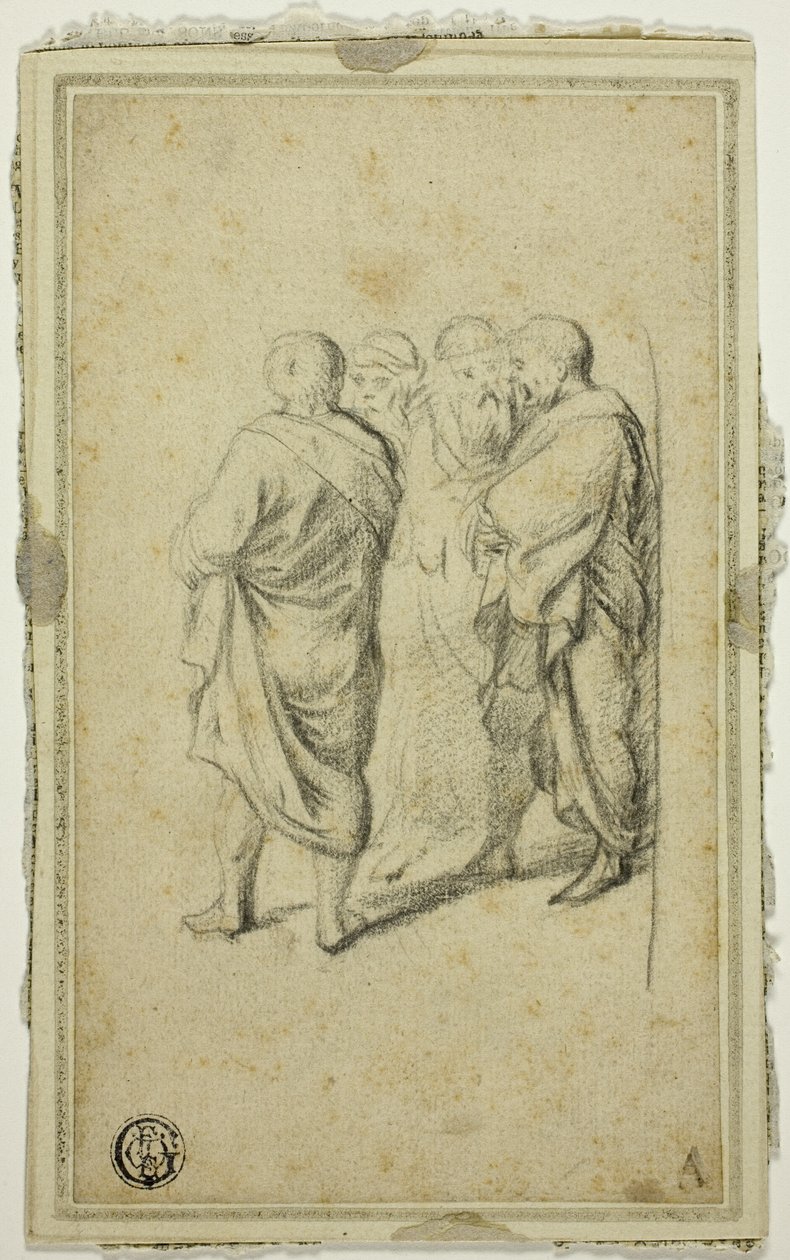 Grupo de quatro homens em togas de Gerard ter Borch