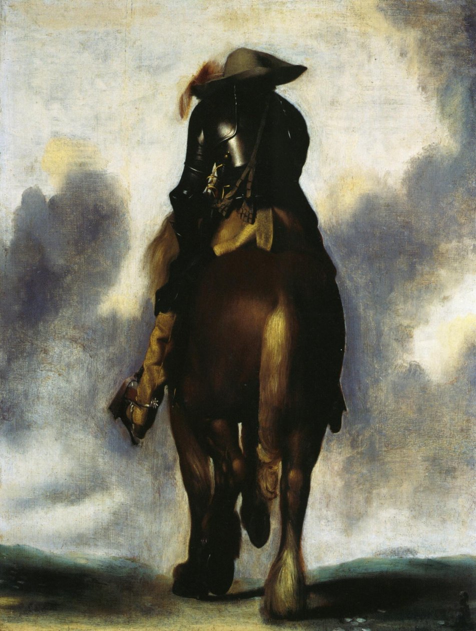 Homem a cavalo, visto de trás de Gerard ter Borch