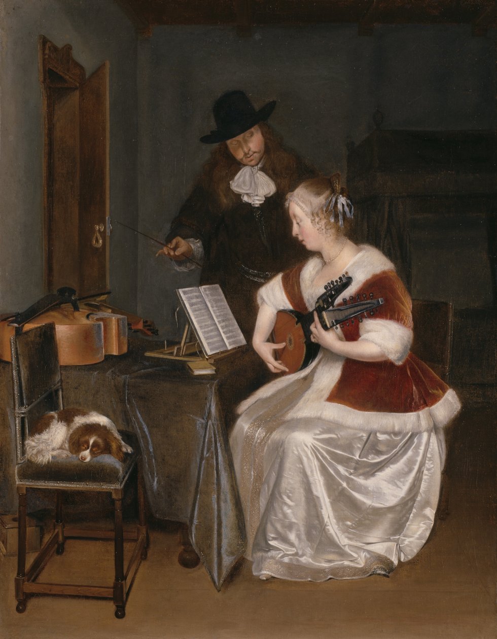 A lição de música de Gerard ter Borch