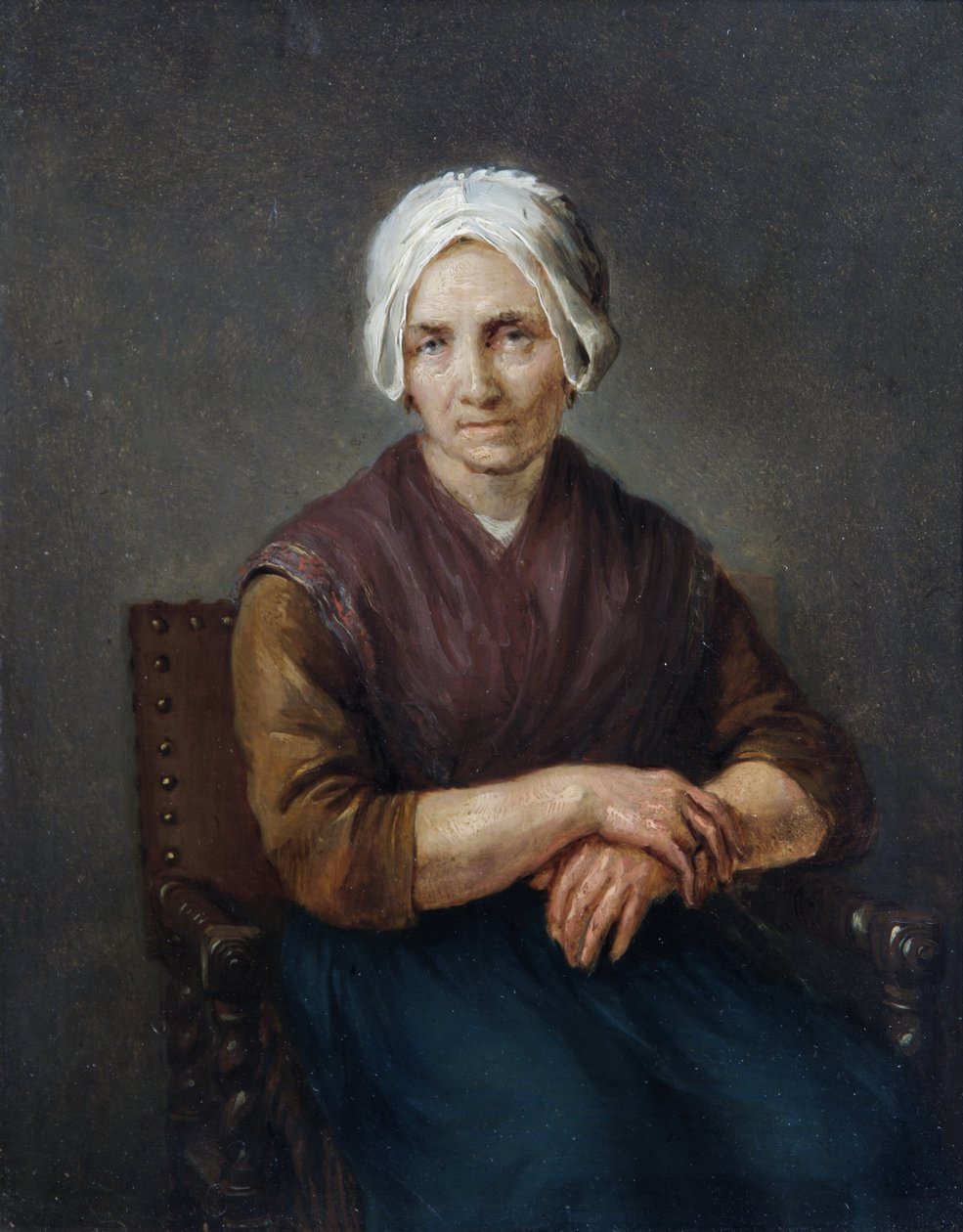 Retrato de uma mulher camponesa sentada de Gerard ter Borch