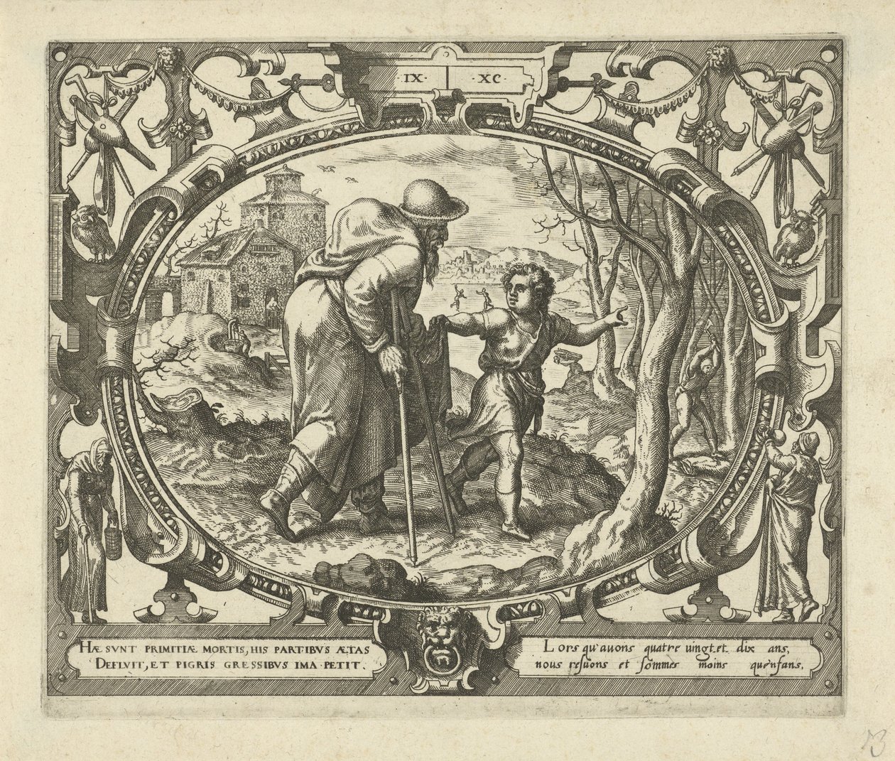 Homem na idade de noventa Ten Ages of Man (título da série) de Gerard van Groeningen
