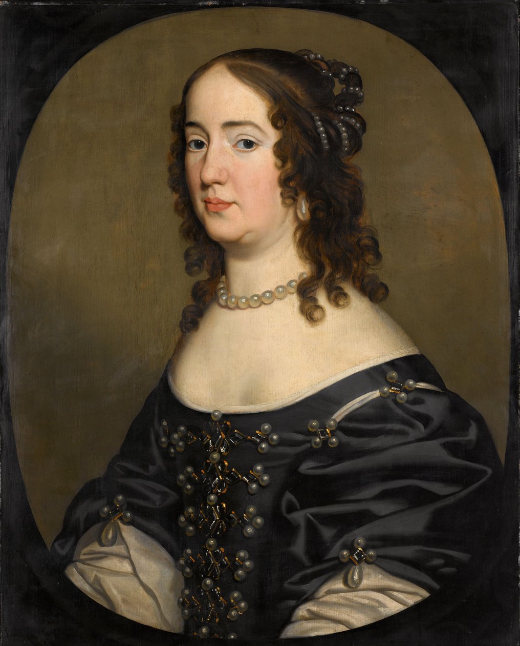Retrato de Amalia van Solms (1602-75) de Gerard van Honthorst (workshop of)