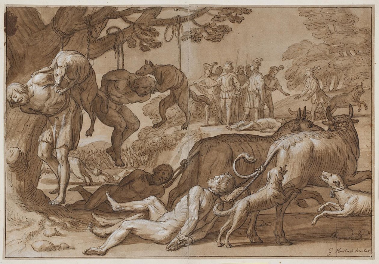 Rei Jarmeric coloca Wends capturado para a tortura de Gerard van Honthorst