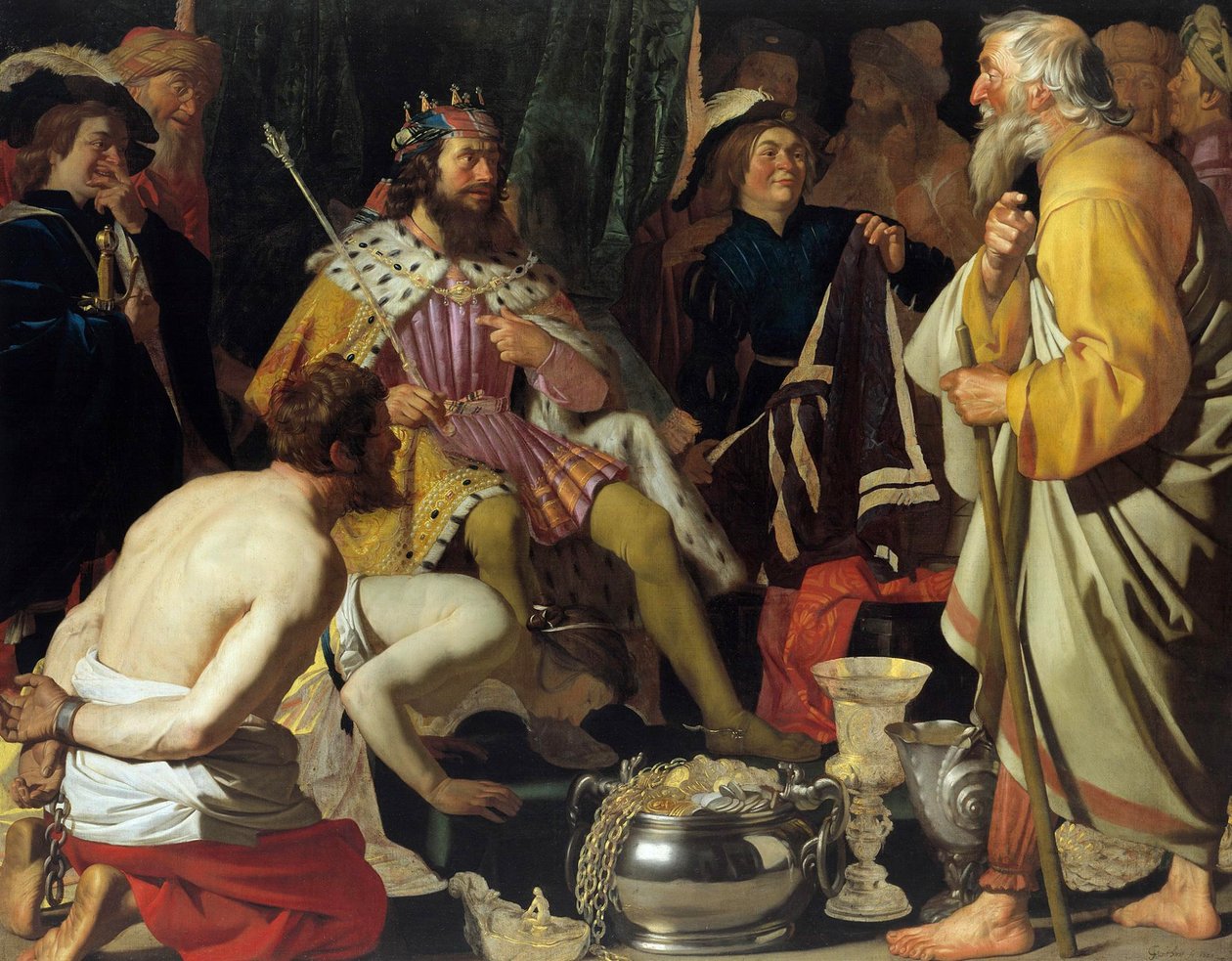 Sólon e Creso de Gerard van Honthorst