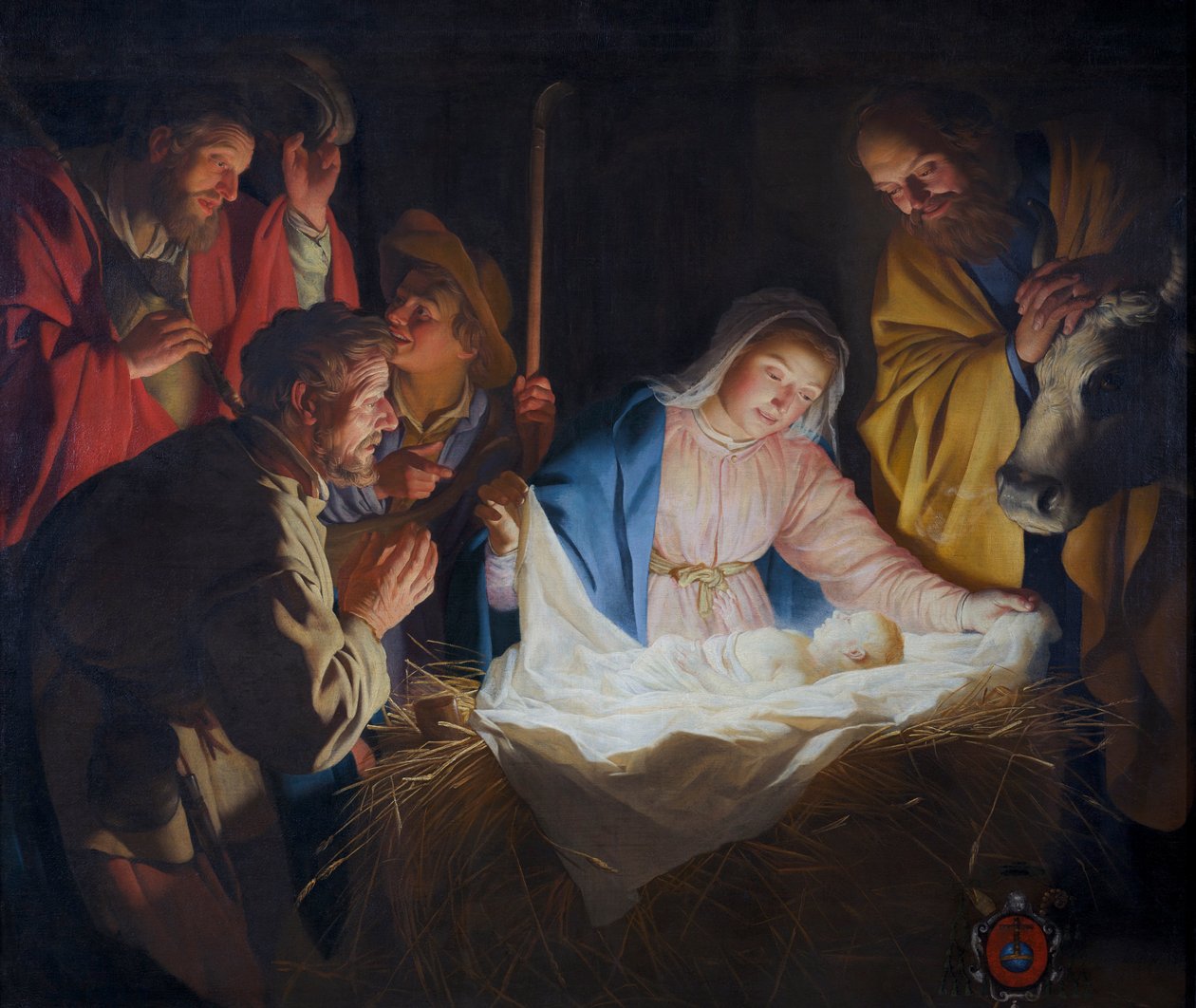 A adoração dos pastores de Gerard van Honthorst