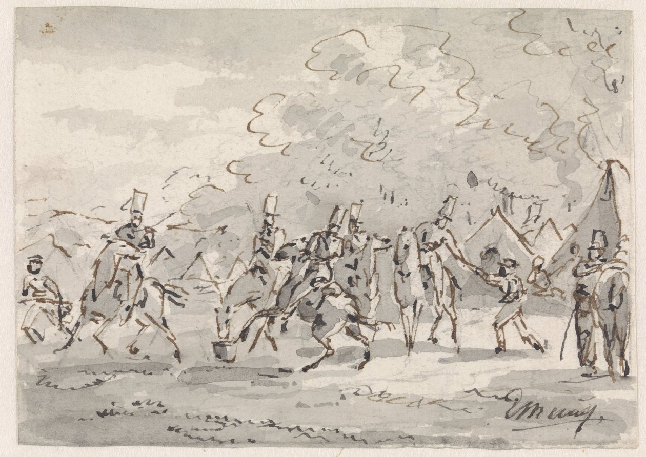 Cavalaria no acampamento de Gerardus Emaus de Micault