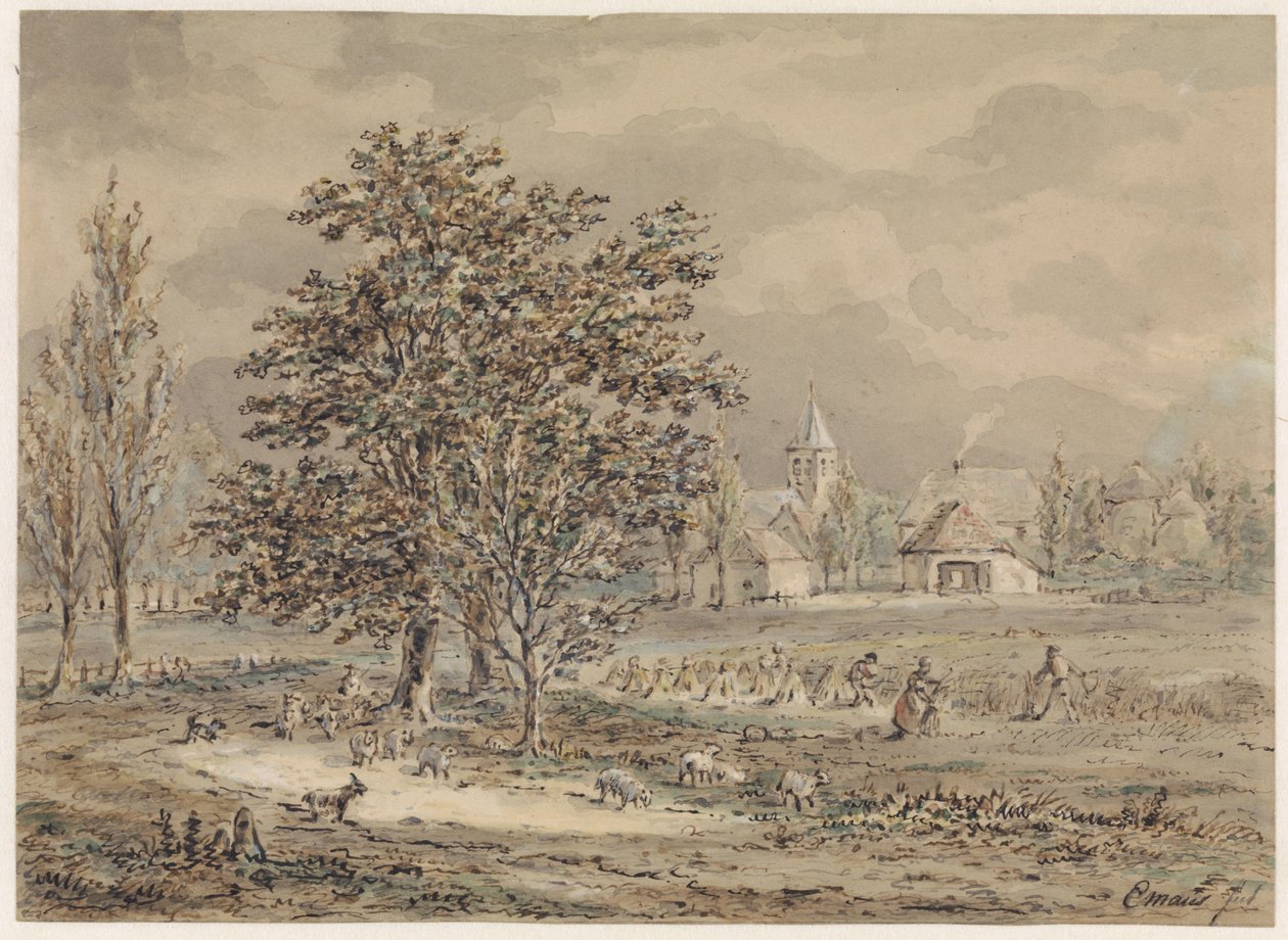 Vista da vila de Zoelmond de Gerardus Emaus de Micault
