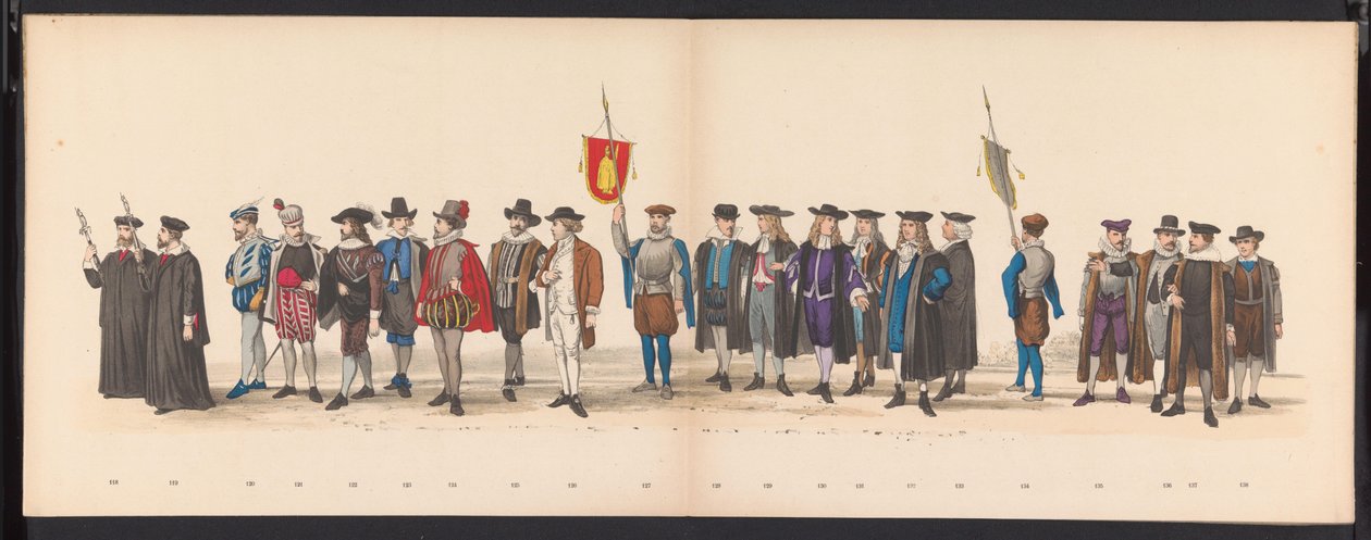 Máscara dos Estudantes de Leiden, 1875 (placa 8) Máscara realizada pelos membros do corpo estudantil de Leiden em 15 de junho de 1875 em comemoração ao 300º aniversário da Leidsche Hoogeschool, representando a Leidsche Hoogeschool, retratada na de Gerardus Johannes Bos
