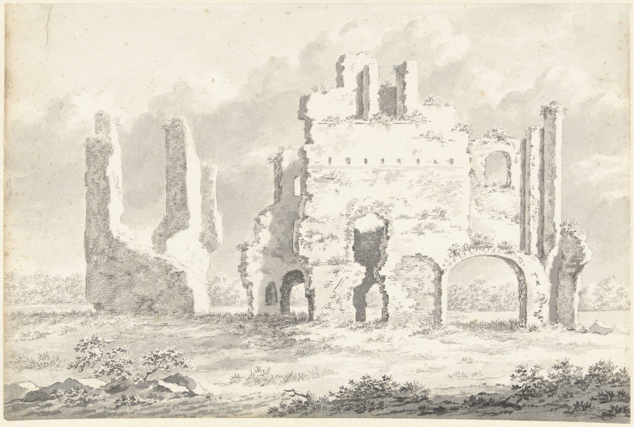 Ruínas da Abadia de Rijnsburg de Gerardus Johannes Verburgh