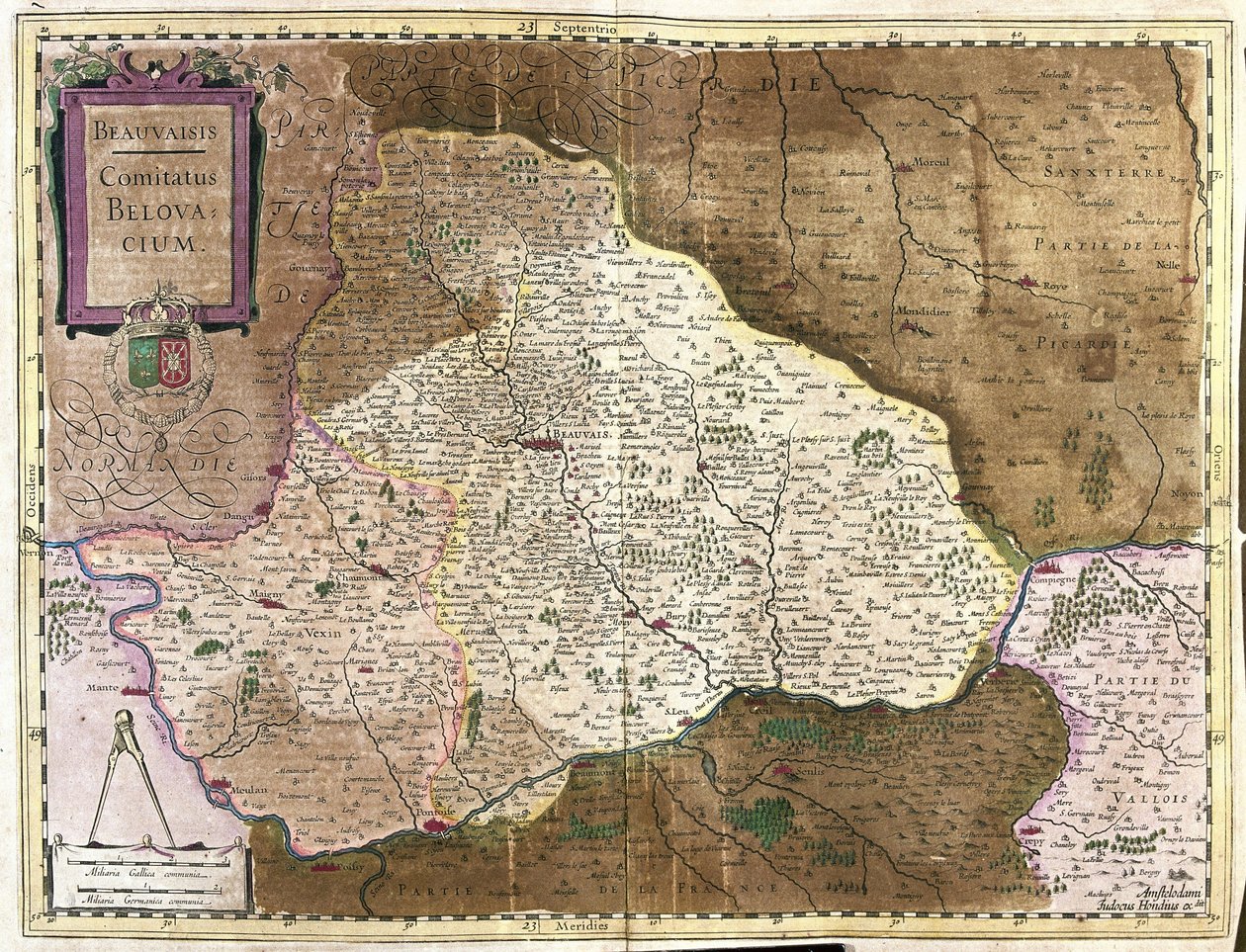 Beauvais, França (gravura de Gerardus Mercator
