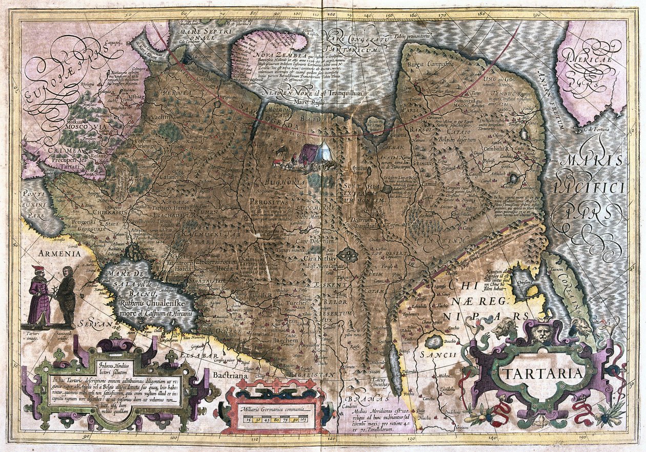 Ásia Central (gravura de Gerardus Mercator
