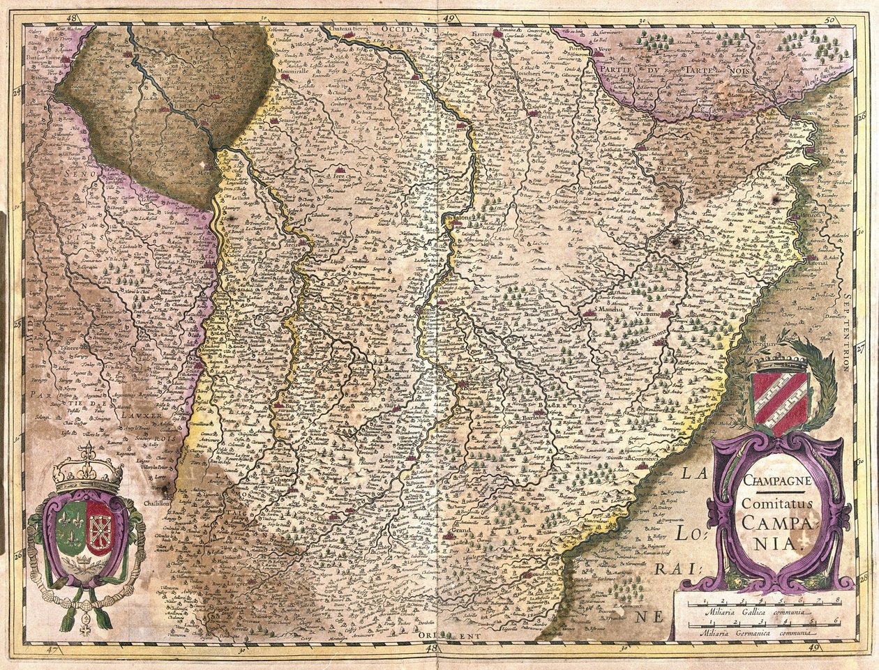 Champagne, França (gravura de Gerardus Mercator