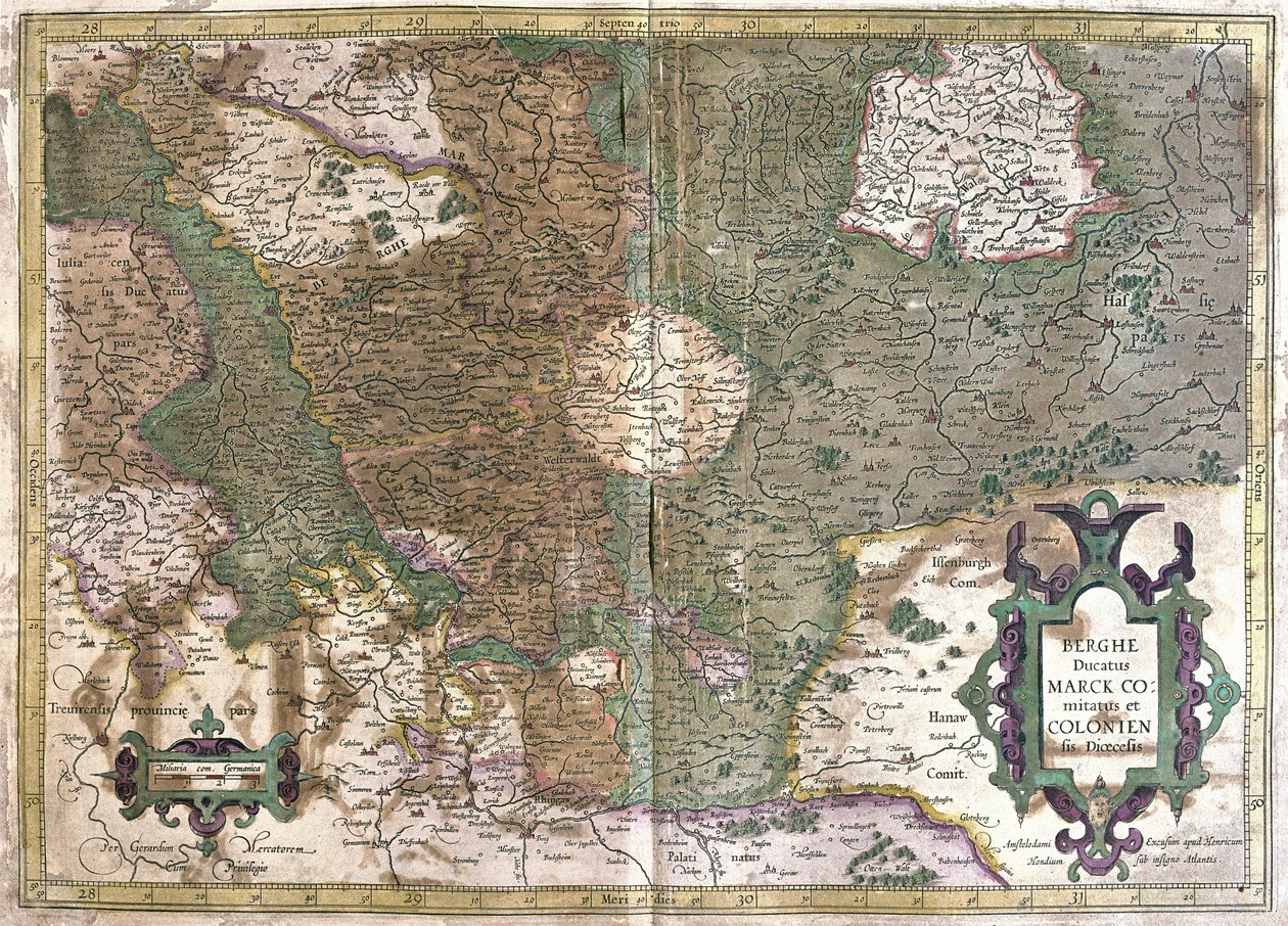Colónia, Waldeck (Hesse), Alemanha (gravura de Gerardus Mercator